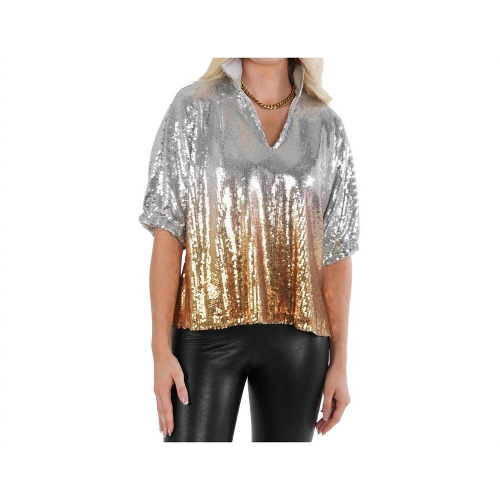 NEW EMILY MCCARTHY poppy top in ombre sequins